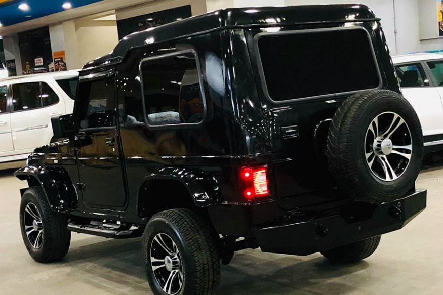 This Modified Mahindra Bolero Invader With Black Paint Looks Barely Recognizable