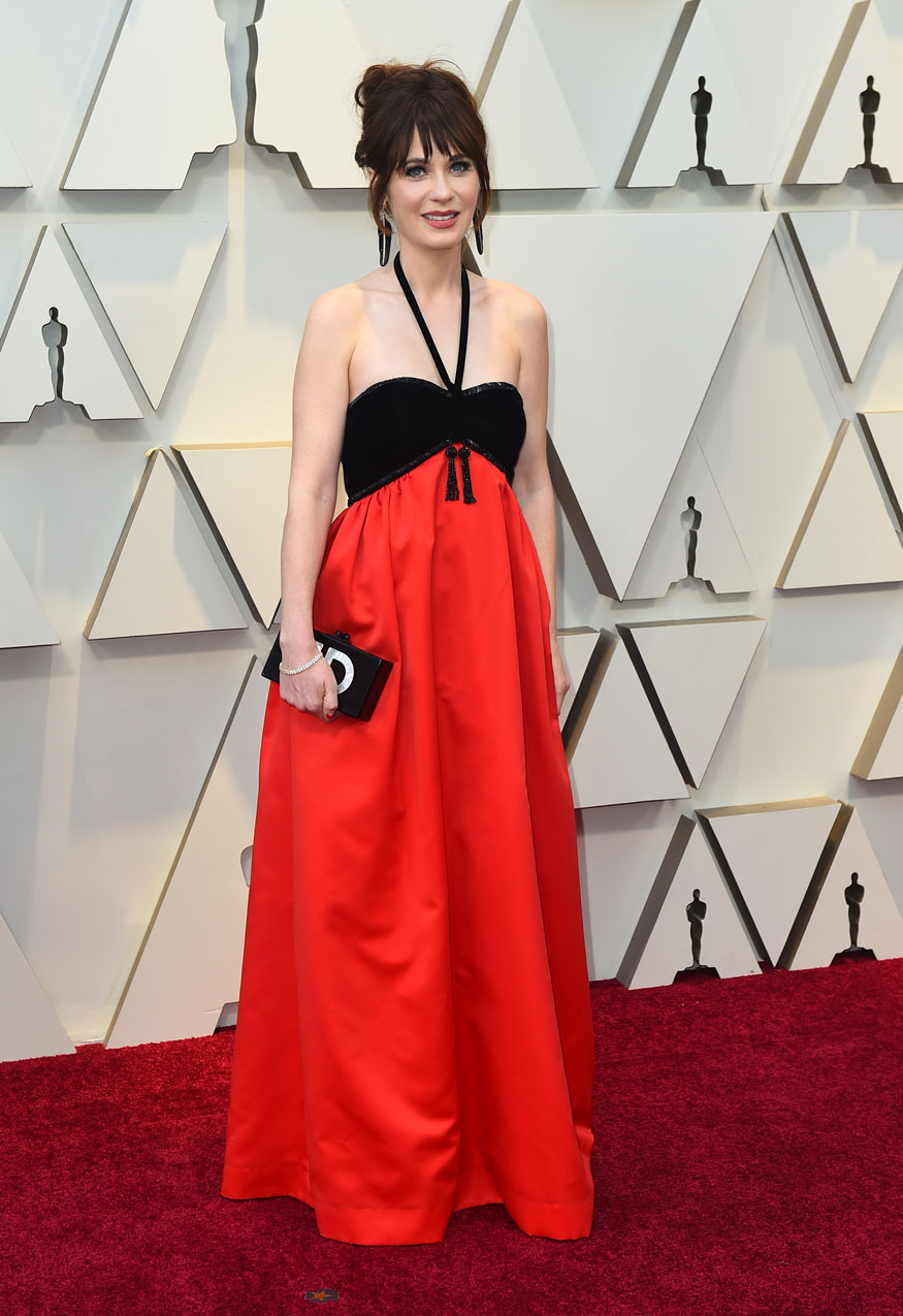   Zooey Deschanel arrives at the 91st Academy Awards in Los Angeles. (Image: AP) 