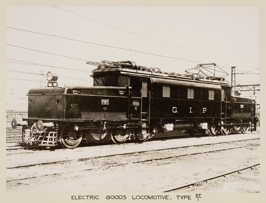 Electric locomotive type EF 1, number 4514. This broad gauge (5'6') locomotive ran on the Great Indian Peninsula Railway. Most GIPR trains were hauled by steam traction at this time, although some of the busier lines were electrified in the 1920s and 1930s. (Image: Getty Images)