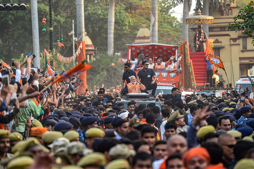 In Pictures Narendra Modi S Mega Roadshow In Varanasi Photogallery