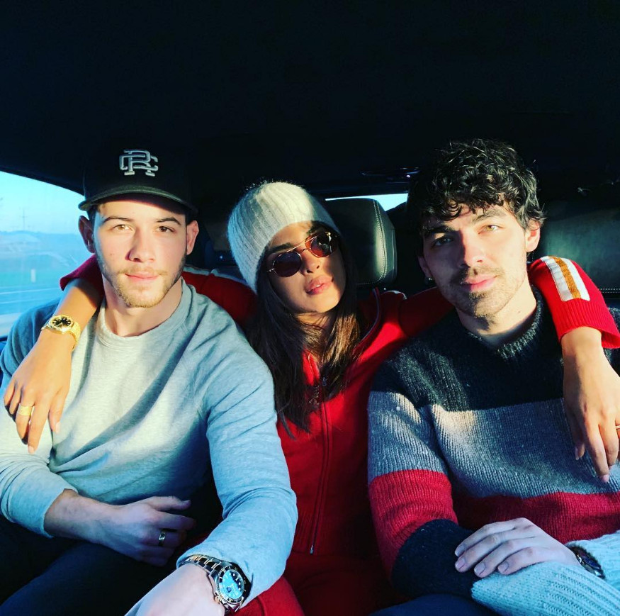  Priyanka flanked by Nick and Joe Jonas. (Image: Instagram)