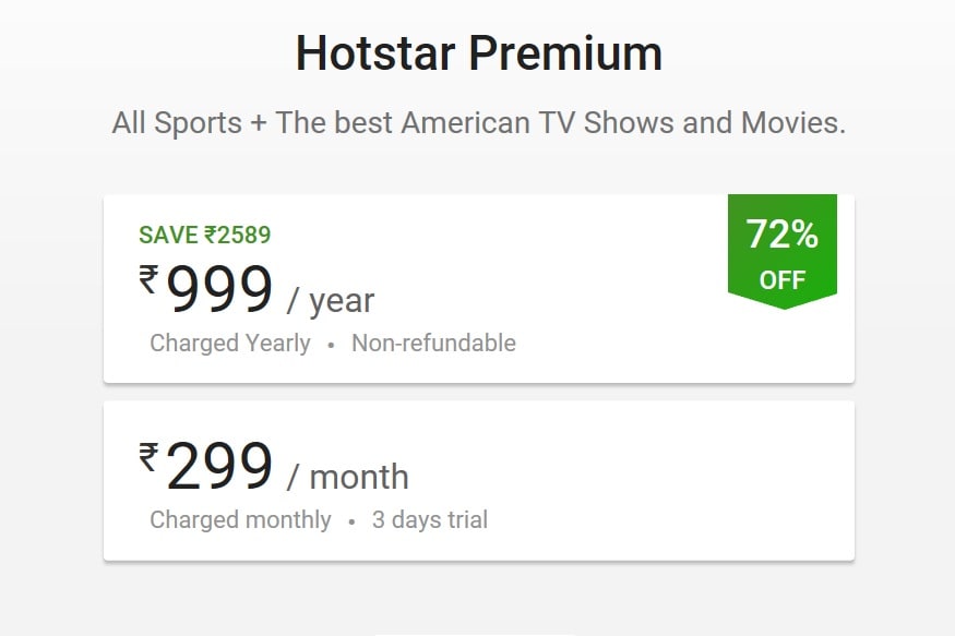 Hotstar Premium Monthly Subscription Now Starts Rs 299 ...