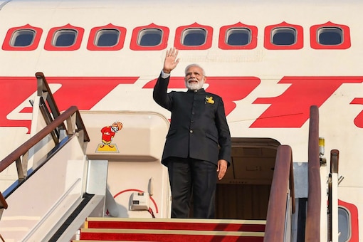 File photo of Prime Minister Narendra Modi boarding an Air India aircraft. (PTI)