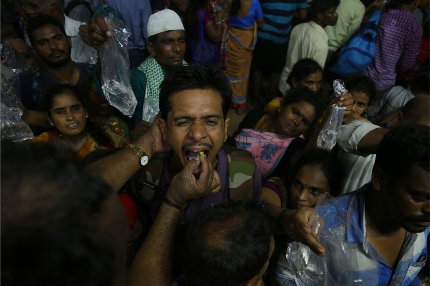 Annual Fish Prasadam in Hyderabad Thousands Swallow Live Fish to Cure