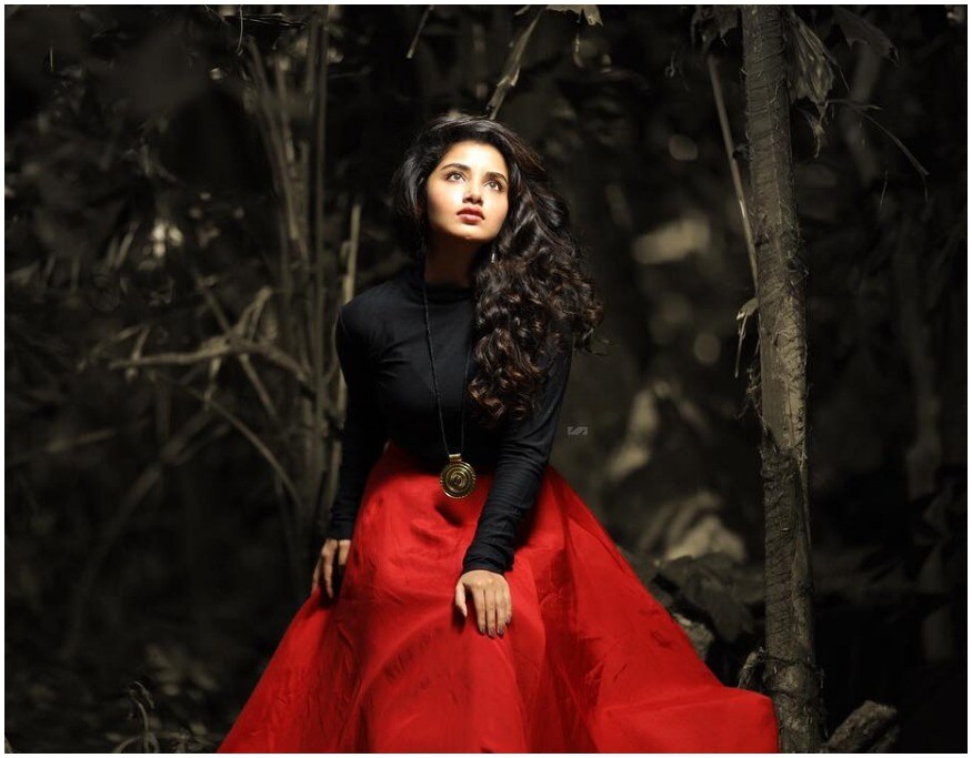 anupama in long frocks