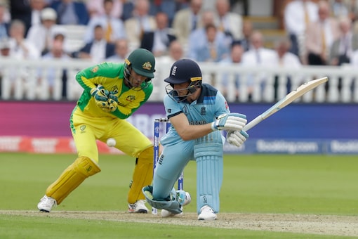 England's Jos Buttler tries to play a shot during the Cricket World Cup match in London. (Image: AP)