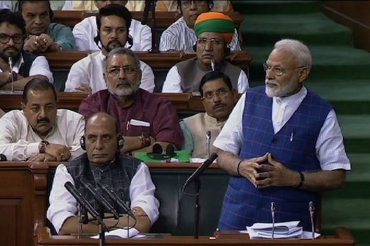 Prime Minister Narendra Modi during his maiden speech in the Lok Sabha after 2019 general elections. Prime Minister Narendra Modi during his maiden speech in the Lok Sabha after 2019 general elections.