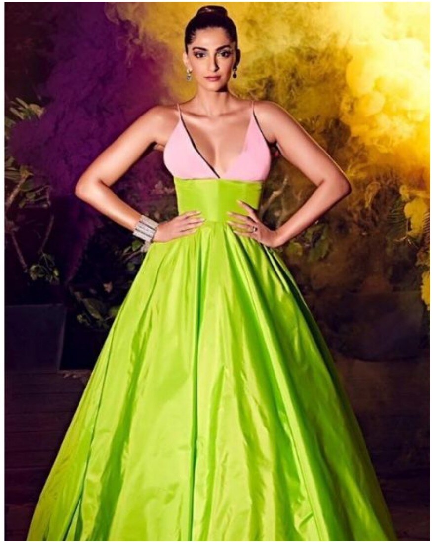 sonam kapoor birthday dress Sonam Kapoor paints a pretty picture in a red dress for her birthday