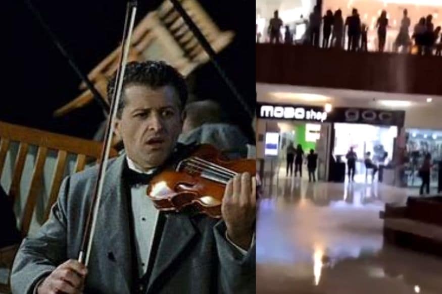 Musicians Play Titanic Theme Music As Shopping Mall Starts