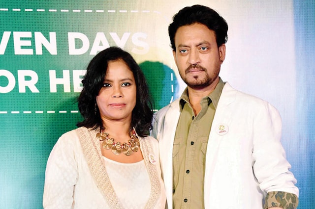 Irrfan Khan and wife Sutapa Sikdar: Despite gathering enough fame for his roles in Bollywood movies, Irrfan has preferred to keep his personal life away from media. The Bollywood actor is married to writer Sutapa Sikdar since 1995. The couple met during their venture at NSD (National School of Drama) and fell in love. The couple is proud parents to two sons, Babil and Aryan. (Image: Instagram)