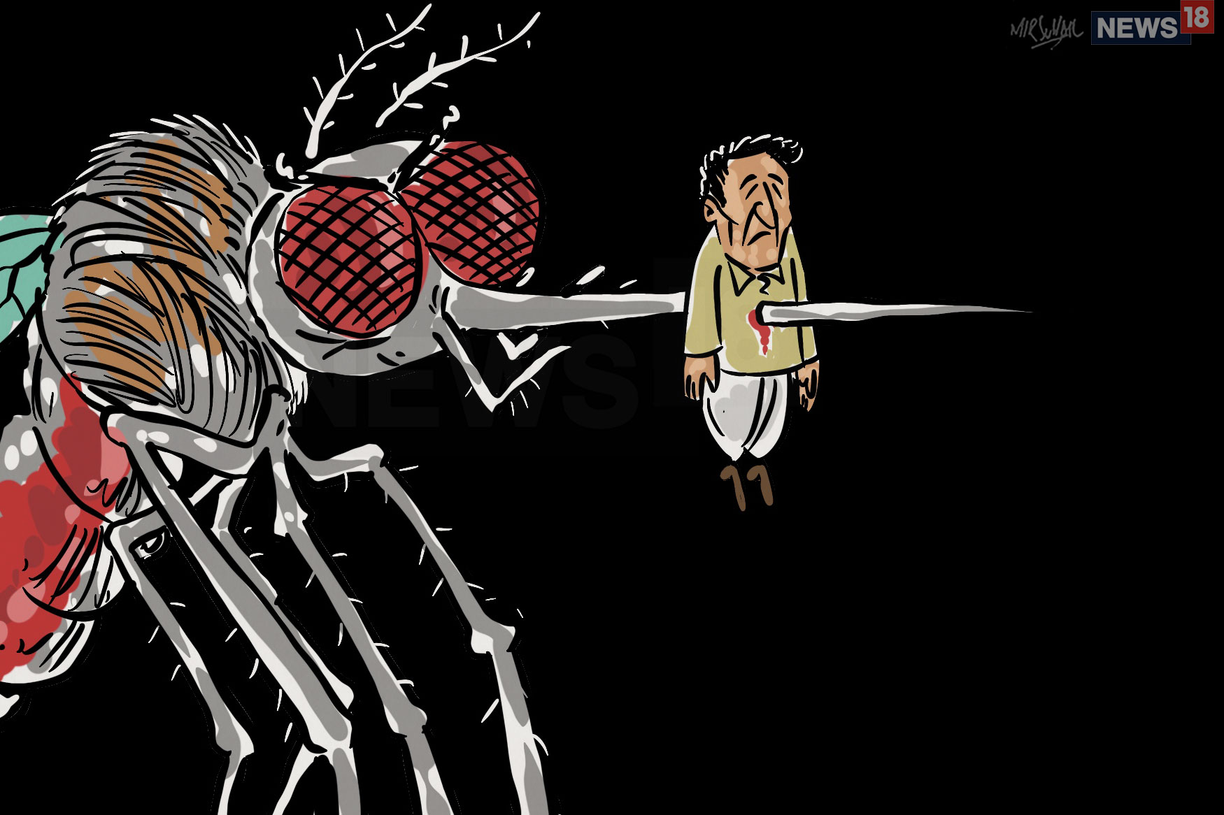 dengue mosquito cartoon