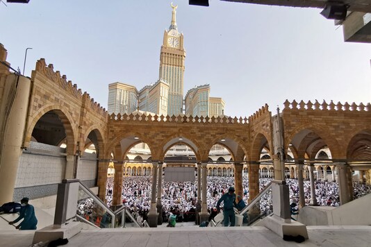 In this representative image, Muslims pray at the Grand Mosque during the annual Hajj pilgrimage, in Mecca, Saudi Arabia. (Image: Reuters)