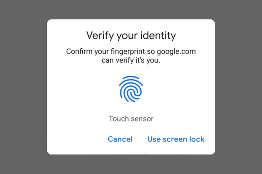 use fingerprint for password android