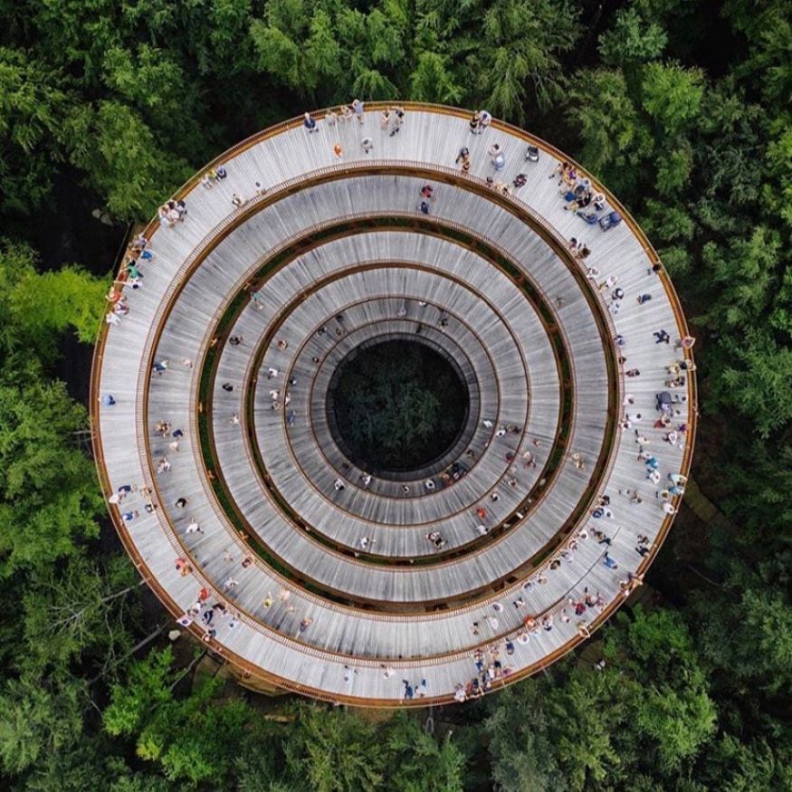 Camp Adventure: Denmark- based Camp Adventure, located in Ronnede is a 45-m-tall, hourglass-shaped tower. Opened in March this way, the place gives a mesmerizing panoramic view of the surroundings. The place is located about one hour south of Copenhagen in the Gisselfeld Klosters Skove forest. (Image: Instagram)