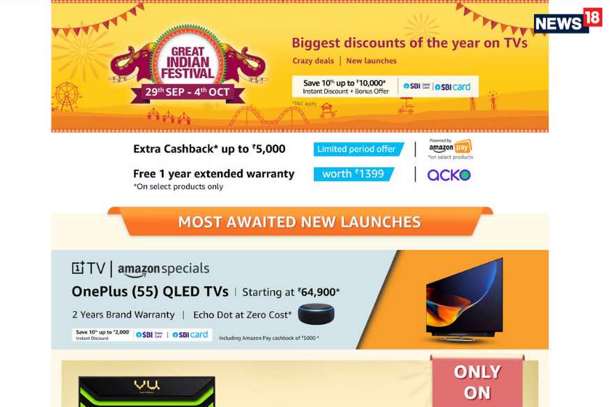 Amazon Great Indian Festival Sale: Best TV Deals From Xiaomi, Samsung And More