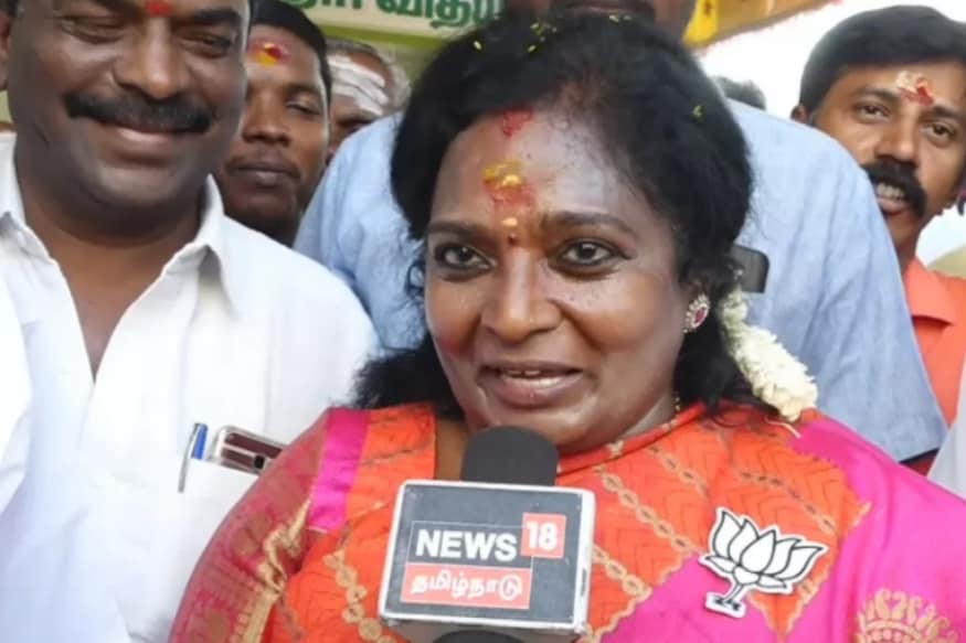 Image result for 3.	Tamilisai Soundararajan who is TN state BJP chief is appointed as Telangana Governor