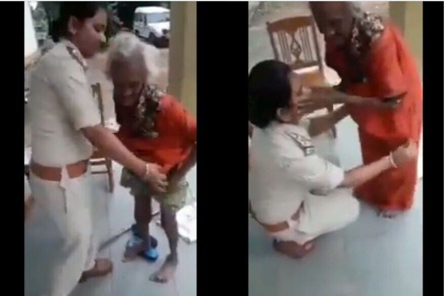 Watch Madhya Pradesh Cop Lauded For Ting New Clothes To Elderly Destitute Woman