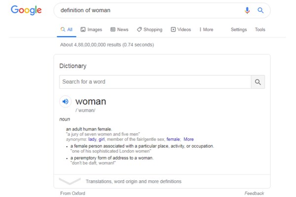 33 000 People Want Oxford Dictionary To Change Its Definition Of Woman Here S Why