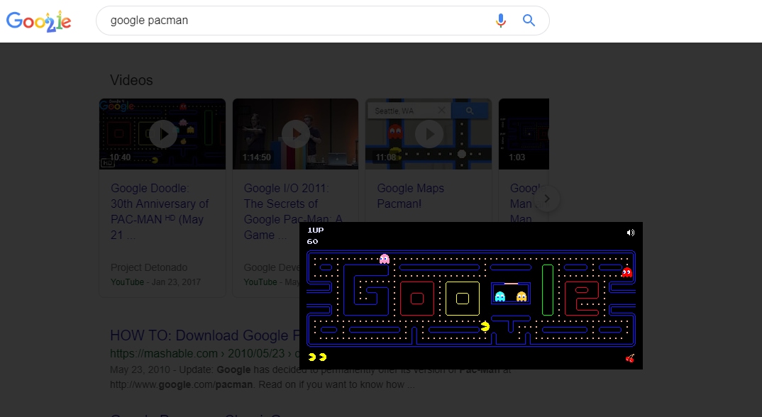 Pacman 30th Anniversary: Play The Best Google Easter Egg Game