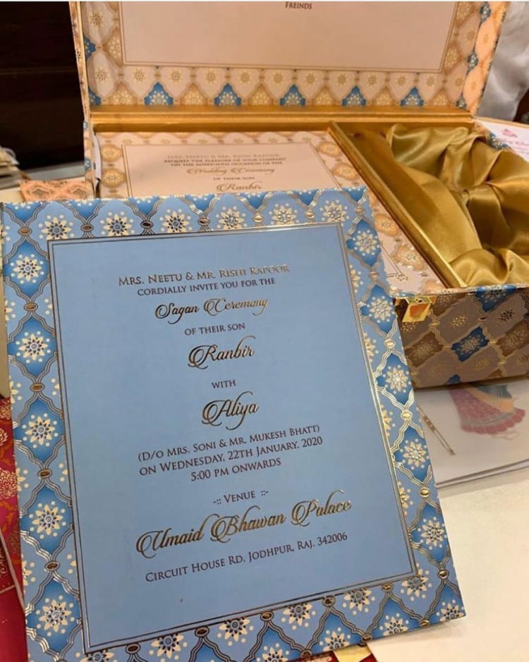 A look at the wedding invite.