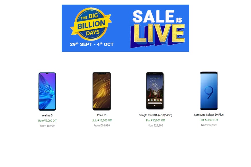 Flipkart Big Billion Days Sale: Best Deals on Redmi K20, Samsung Galaxy S9 and More