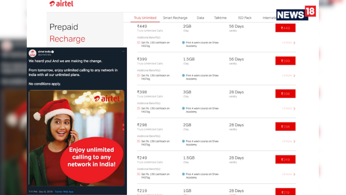 Airtel Removes FUP on Calls to Other Networks, And This is How The New