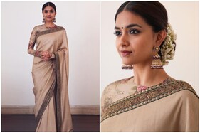 Keerthy Suresh Shines Bright in Sabyasachi Saree at 66th National Film Awards Ceremony