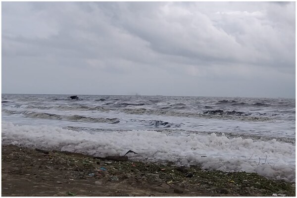 How Frothy Waves of Sea Foam Coated the Coast of Chennai - Atlas