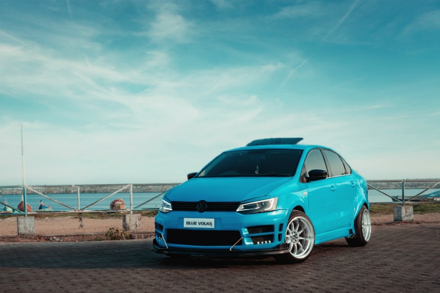 This Modified Volkswagen Vento Pulls of Cyan Paint Better Than Any Car