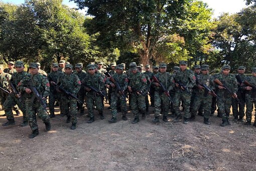 File photo of NSCN-K cadres during a routine training programme at an undisclosed location. (News18)