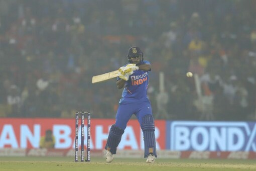 Shardul Thakur hits a six. (Image: Twitter/@ICC) 