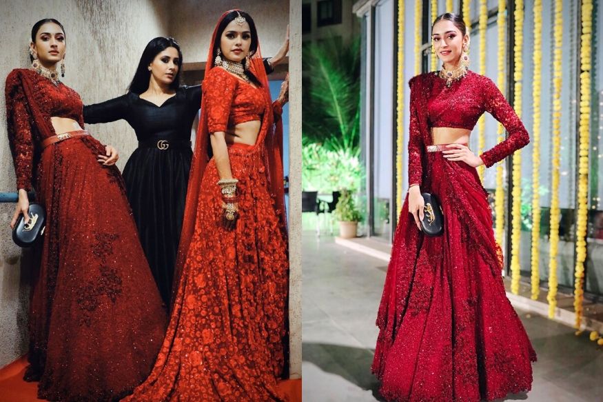 Erica Fernandes is a pretty DOLL in a red dress for brother's wedding