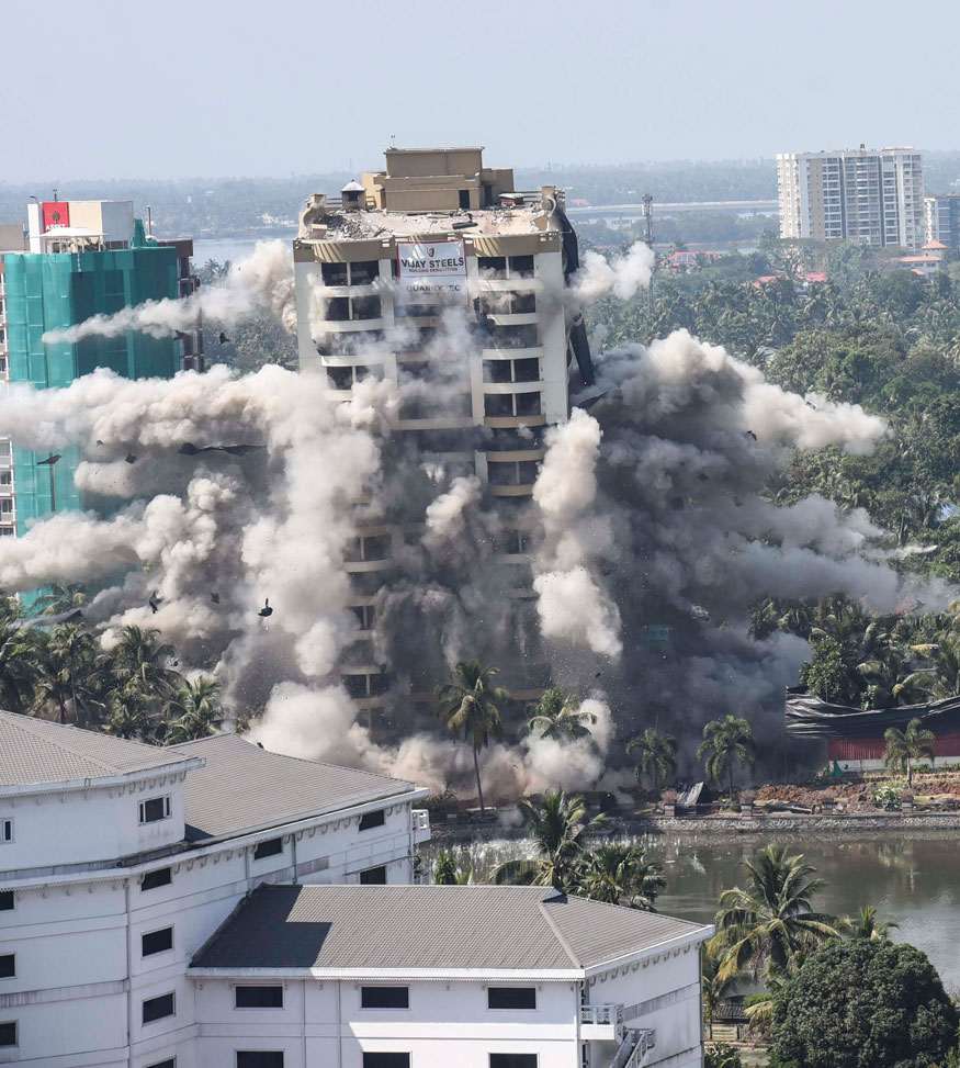 Maradu Flats Demolition Kerala Skyscrapers Razed Over Environmental