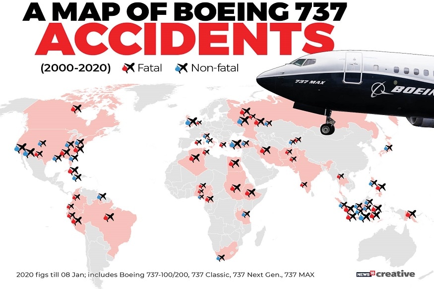 A Look at All Boeing 737 Plane Crashes in the Past Two Decades