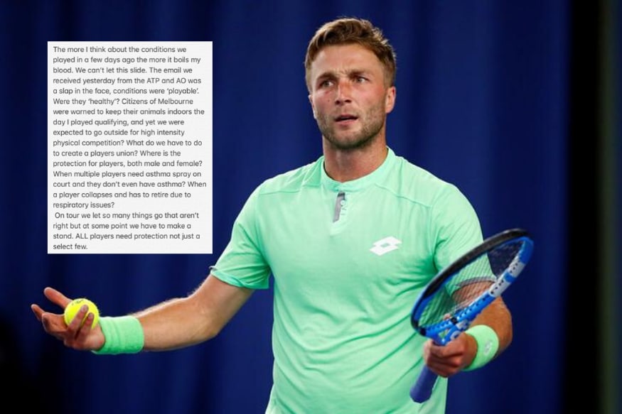 Australian Open Sends Email To Reassure Players That Conditions Are Playable Liam Broady Calls It A Slap In The Face