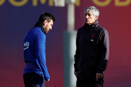 Lionel Messi, Quique Setien (Photo Credit: Reuters)