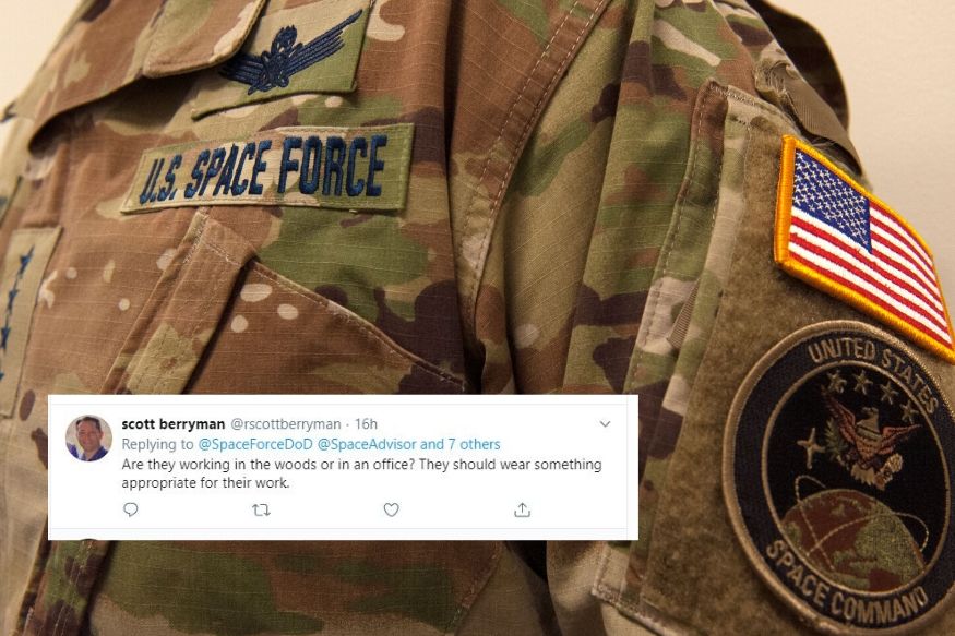 Internet Trolls Us Space Force After They Unveiled Their Camouflage Uniform