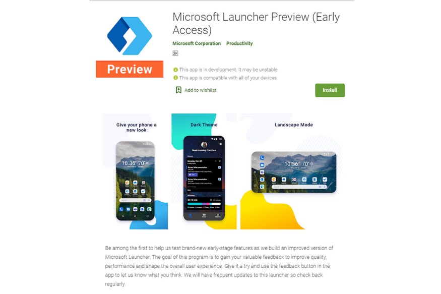 microsoft launcher