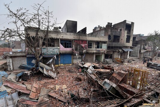For representation: Brick-bats are seen amid vandalised properties in Bhagirathi Vihar area of the riot-affected north east Delhi. (Image: PTI)