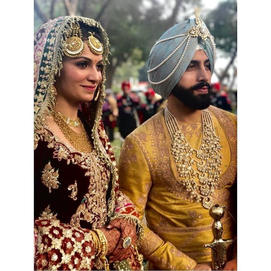 Pics: Miss India Simran Kaur Mundi Weds Gurdaas Maan’s Son Gurickk - News18