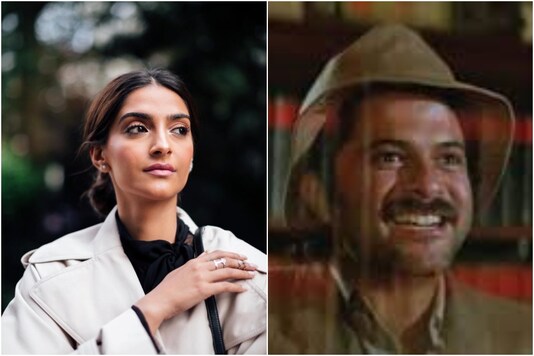 Sonam Kapoor (L), Anil Kapoor in 'Mr India'
