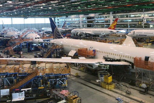 Boeing 787 Dreamliners are shown in final production at widebody factory in North Charleston, South Carolina, USA.

(Image: Reuters/Eric Johnson)