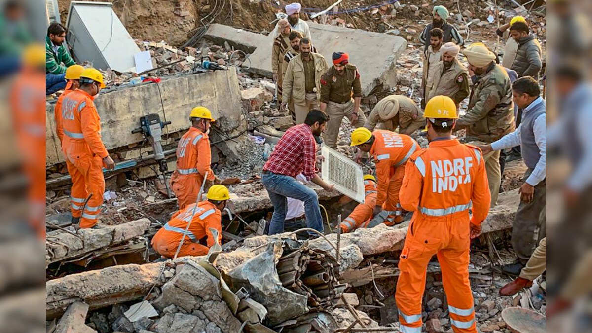 One Killed after Building Collapses in Punjab's Mohali, Debris Removal Operations Underway News18