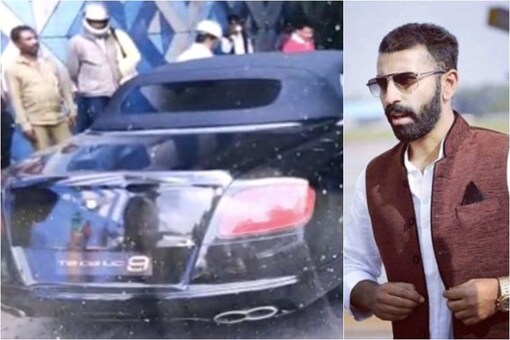 Mohammad Nalapad allegedly rammed his Bentley into a motorbike and an auto. 