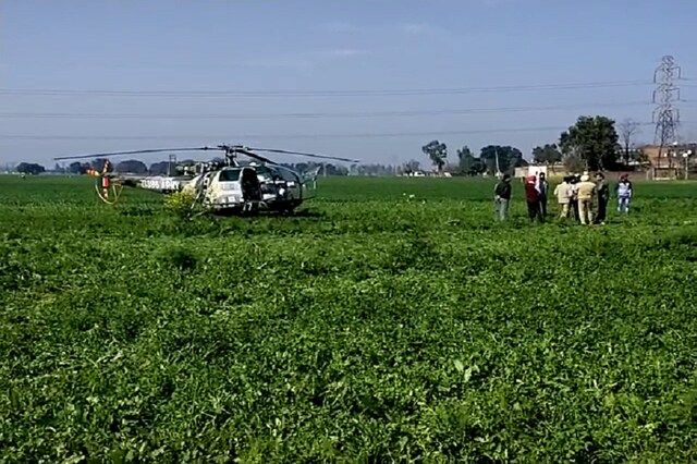 Indian Army helicopter makes emergency landing in Punjab's Ropar