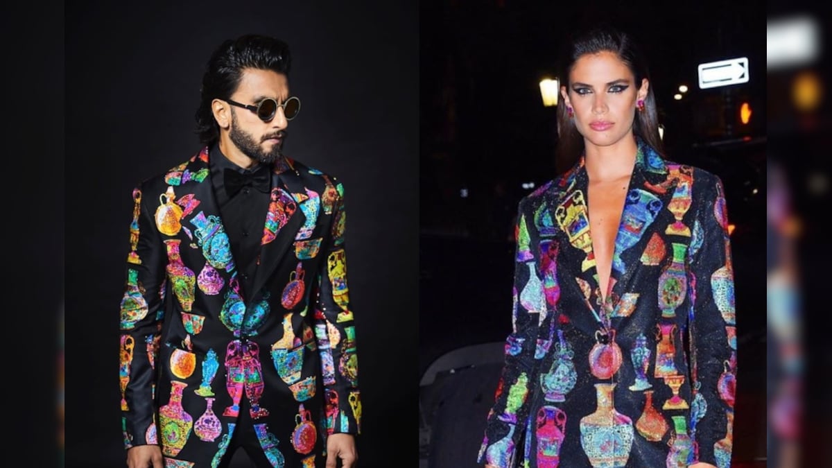 Riot of Colours, prints, and Style: Ranveer makes a bold statement with  Sara Sampaio in Vogue Photoshoot