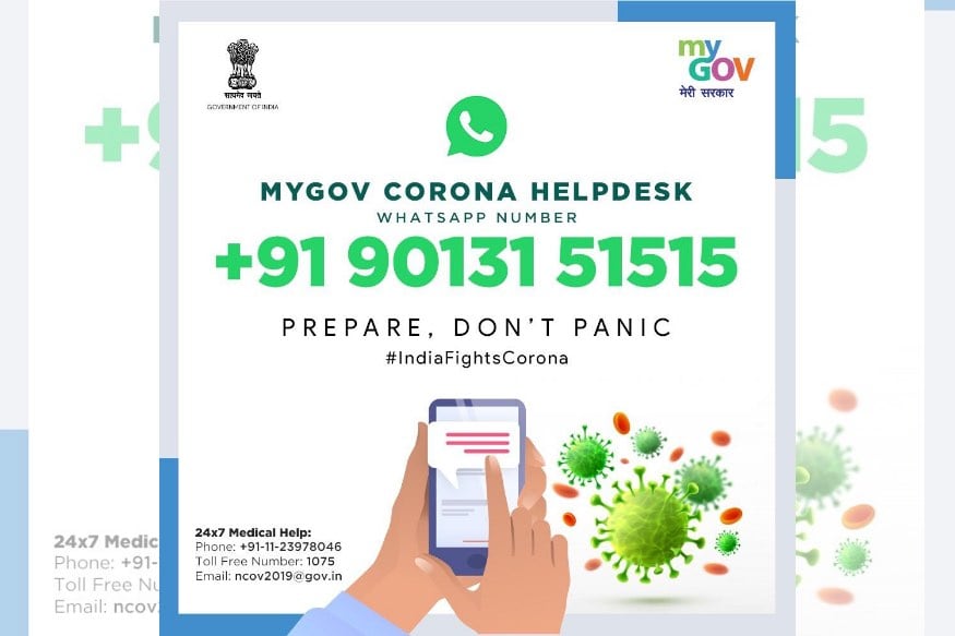 Stayhome Whatsapp Mygov Corona Helpdesk Is An Official Chatbot To