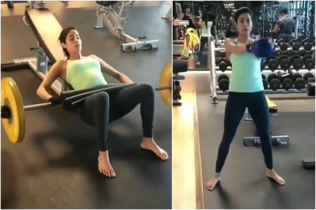 Janhvi Kapoor Goes Hardcore in the Gym with Weighted Exercises, Watch ...