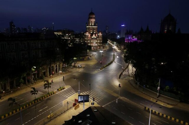 For represenA view of deserted roads outside the Chhatrapati Shivaji Maharaj Terminus in Mumbai. (Reuters)