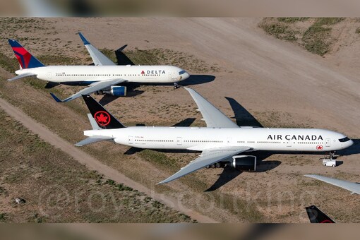 Air Canada parked flights (Image source: Twitter/Royalscottking)